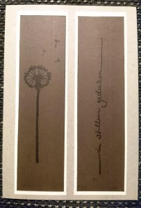 Trauerkarte mit Wasserzeichenmotiv