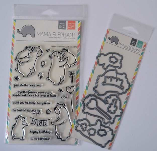 Während die Stempel von Mama Elephant (Cub Cuddles) auch alleine funktionieren, trifft dies auf die korrespondierenden Stanzen nicht zu.