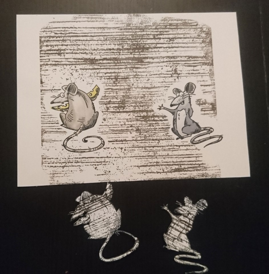 Hier sieht man, dass ich meine Masken aus schwerem Cardstock gemacht habe – der Hintergrundstempel ist so nicht bis ganz zum Rand der Maske gekommen. Es bleibt eine Art Aura stehen.